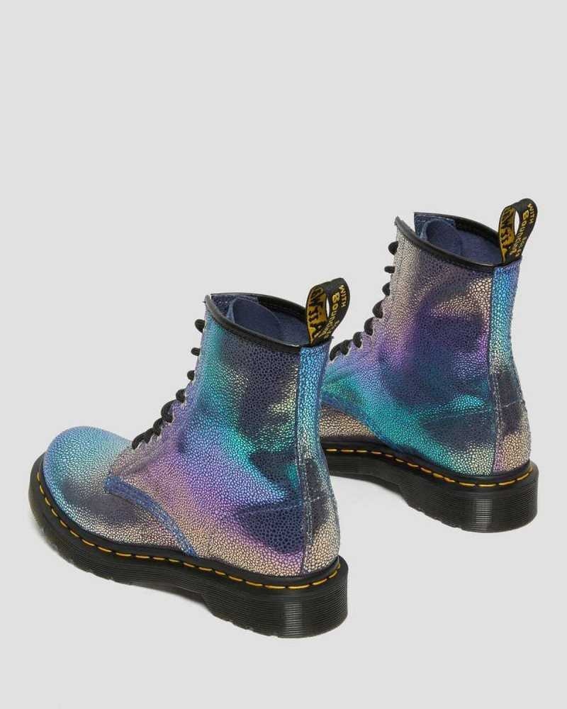 Dr Martens 1460 Rainbow Ray Suede Lace Up Boots Purple Multicolor | 67OGBEIDS