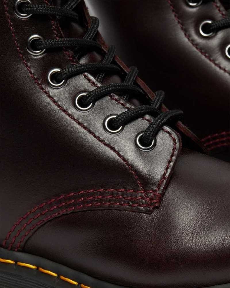 Dr Martens 1460 Serena Faux Fur Lined Lace Up Boots Burgundy | 07KJCGOAD