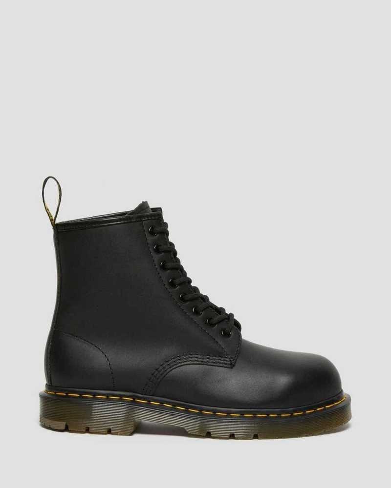 Dr Martens 1460 Slip Resistant Steel Toe Boots Black | 06IJUVCRN