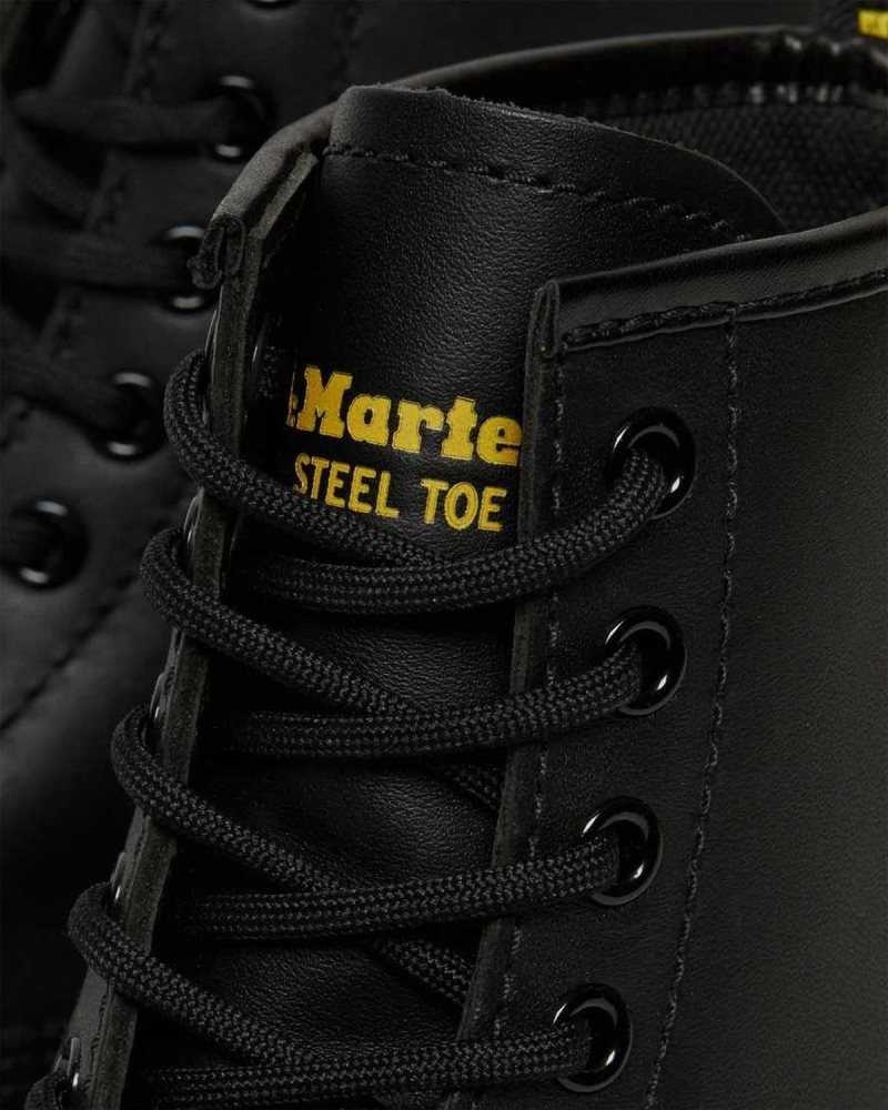 Dr Martens 1460 Slip Resistant Steel Toe Boots Black | 06IJUVCRN