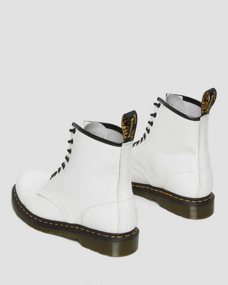 Dr Martens 1460 Smooth Leather Lace Up Boots White | 14WXVRSNL