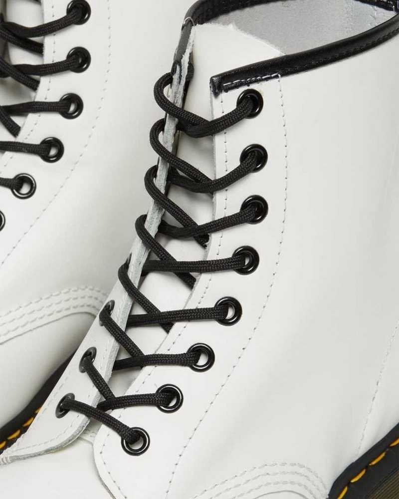 Dr Martens 1460 Smooth Leather Lace Up Boots White | 14WXVRSNL