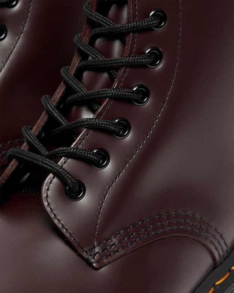 Dr Martens 1460 Smooth Leather Lace Up Boots Burgundy | 06JQWYPRV