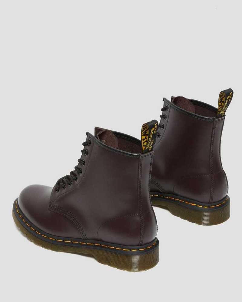 Dr Martens 1460 Smooth Leather Lace Up Boots Burgundy | 06JQWYPRV