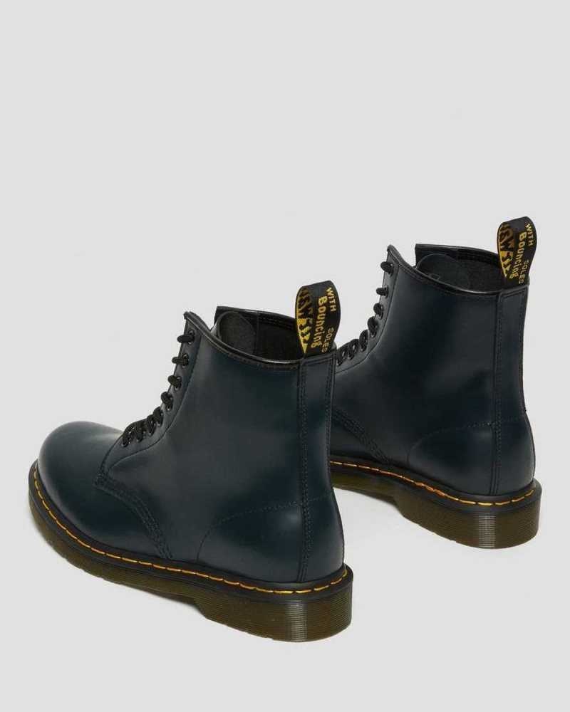 Dr Martens 1460 Smooth Leather Lace Up Boots Navy | 87QXTMULG