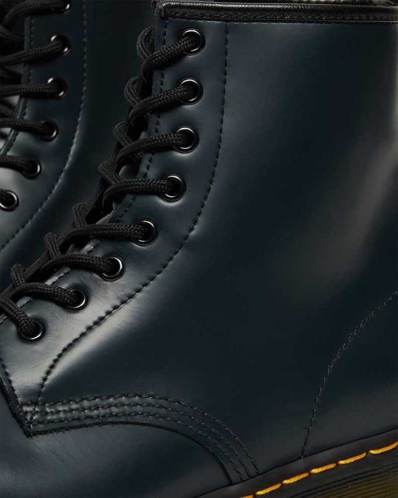 Dr Martens 1460 Smooth Leather Lace Up Boots Navy | 87QXTMULG