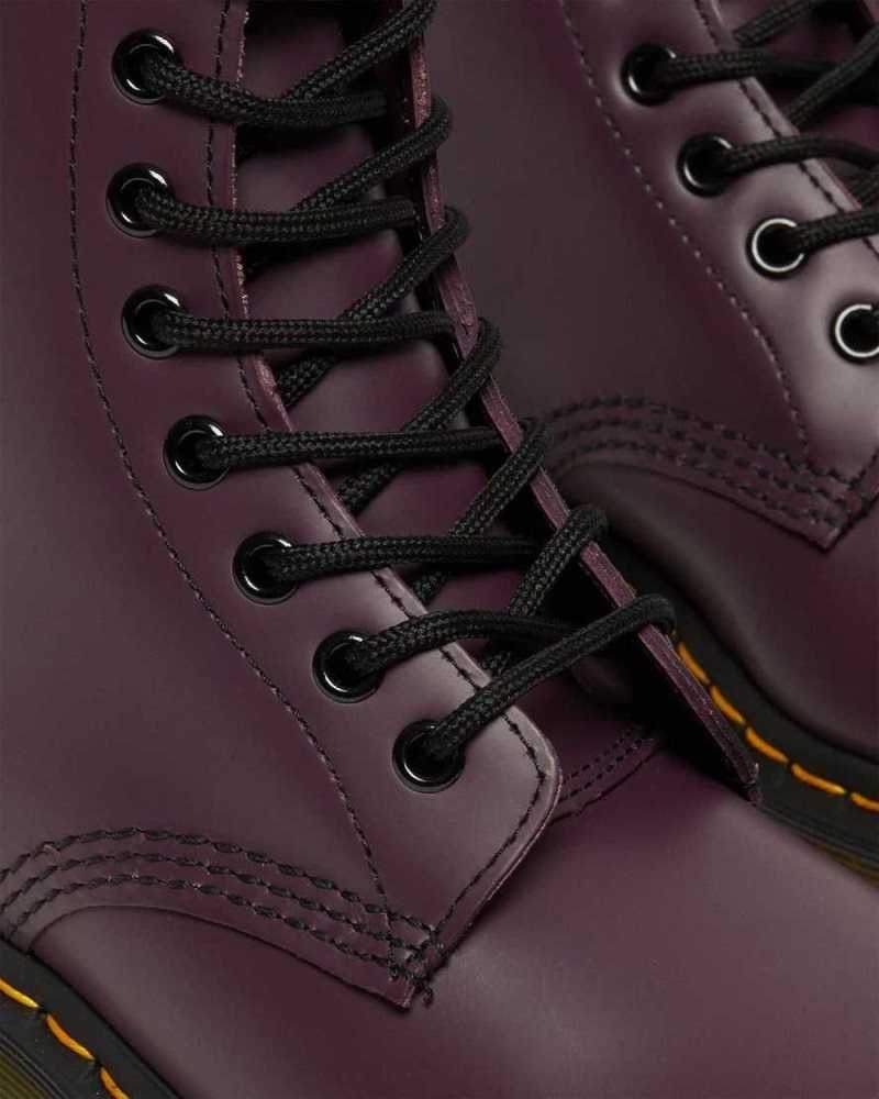 Dr Martens 1460 Smooth Leather Lace Up Boots Purple | 72XYURSJA