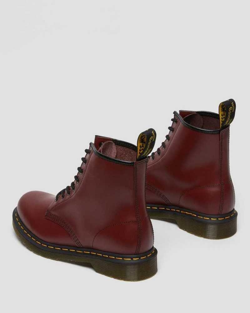 Dr Martens 1460 Smooth Leather Lace Up Boots Pink Red | 45UQOMBYK