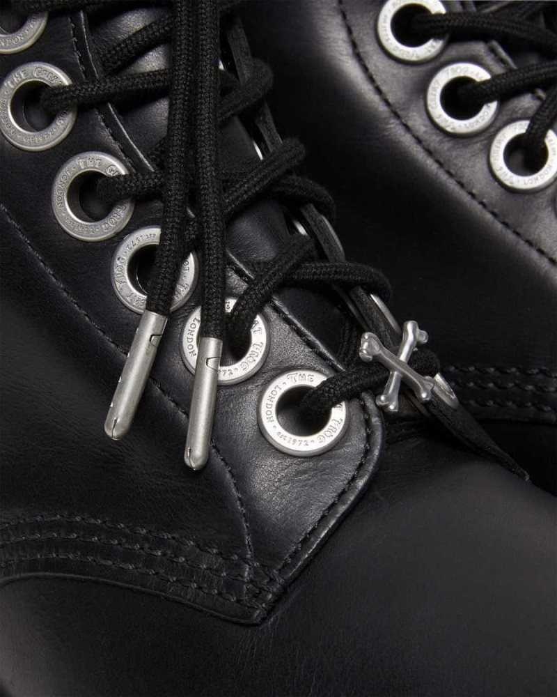 Dr Martens 1460 The Great Frog Leather Lace Up Boots Black | 43KJPUQAD