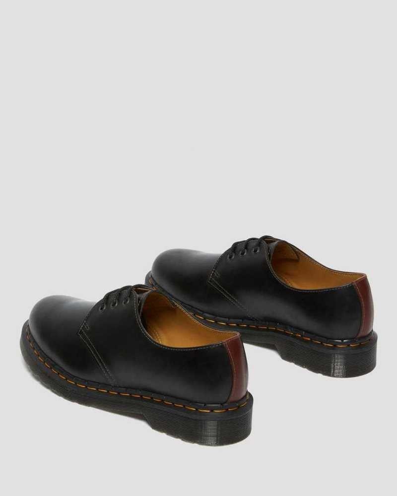 Dr Martens 1461 Abruzzo Leather Oxford Shoes Black / Brown | 95YTSGIQE