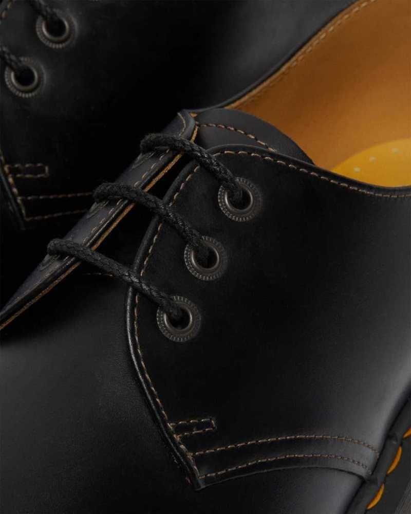 Dr Martens 1461 Abruzzo Leather Oxford Shoes Black / Brown | 95YTSGIQE