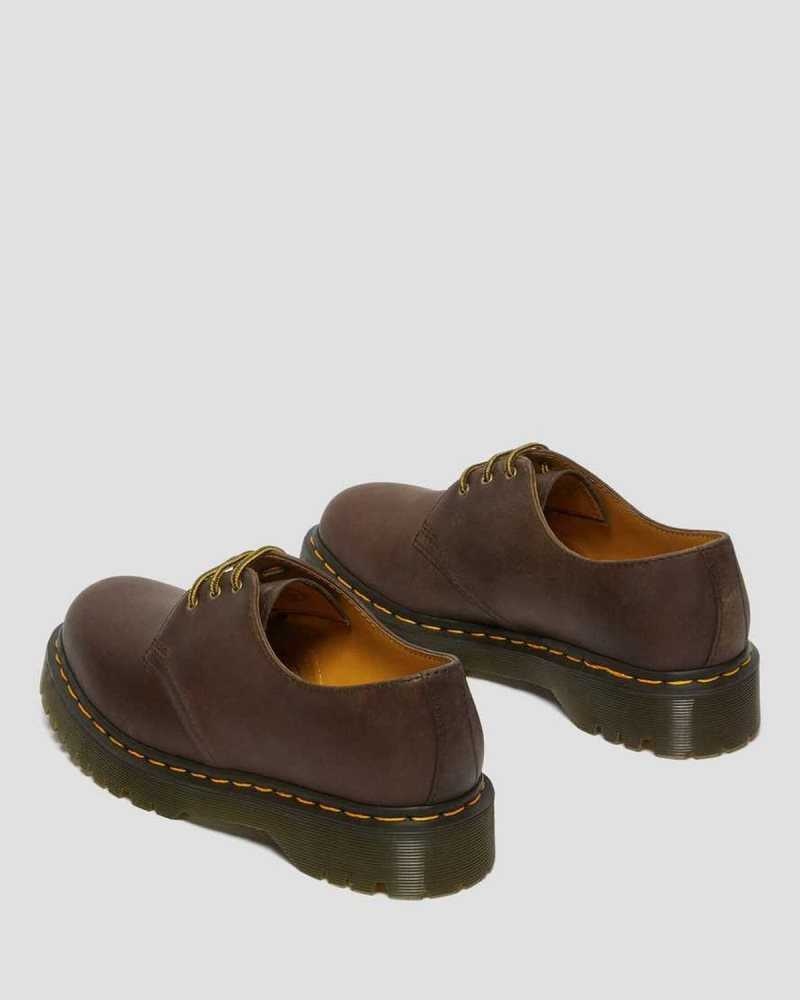 Dr Martens 1461 Bex Crazy Horse Leather Oxford Shoes Dark Brown | 97DCSUERX