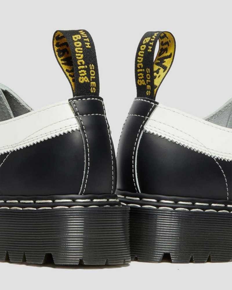 Dr Martens 1461 Bex Smooth Contrast Leather Oxford Shoes Black / White | 19EHCFBWN