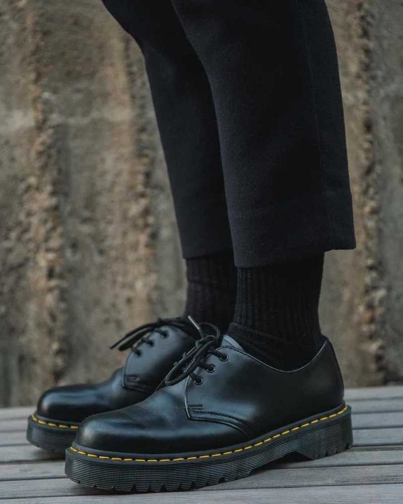 Dr Martens 1461 Bex Smooth Leather Oxford Shoes Black | 85VJZKTPE