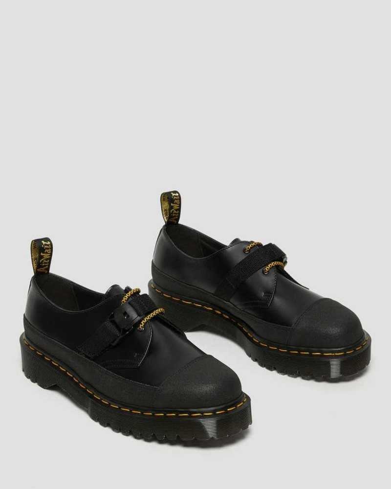 Dr Martens 1461 Bex Tech Smooth Leather Oxford Shoes Black | 17AUECSBY