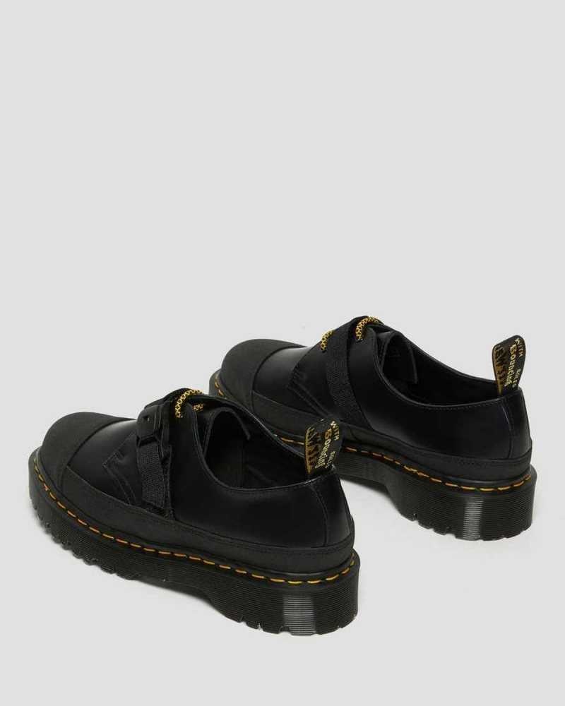 Dr Martens 1461 Bex Tech Smooth Leather Oxford Shoes Black | 17AUECSBY