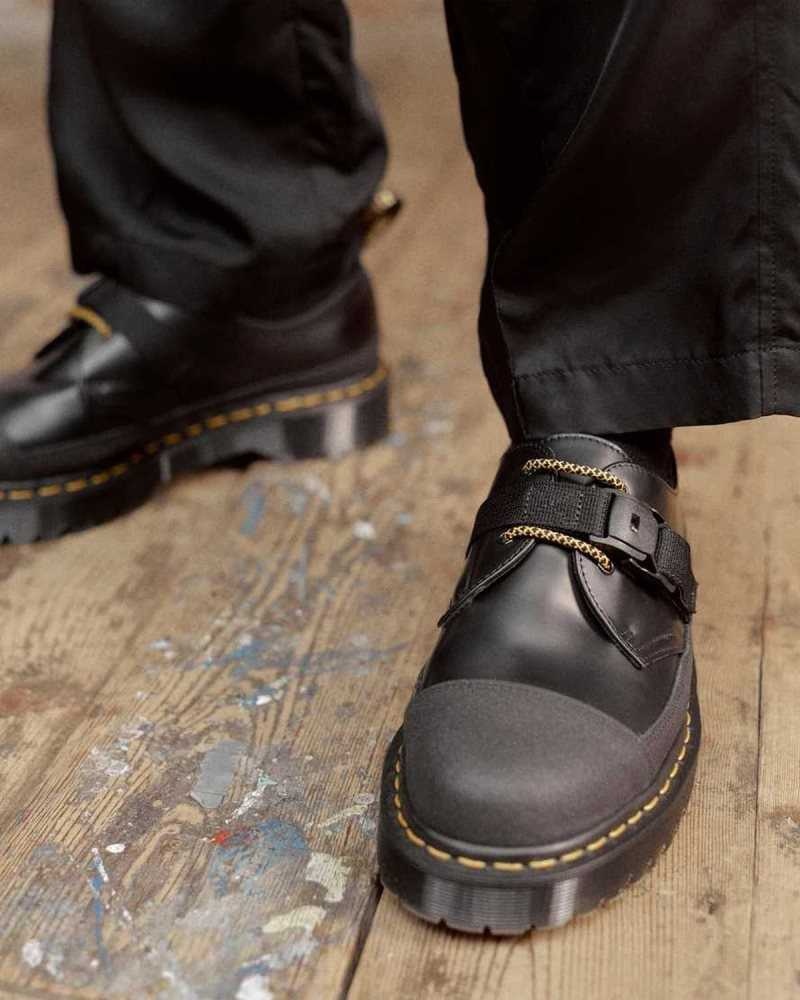 Dr Martens 1461 Bex Tech Smooth Leather Oxford Shoes Black | 42VEGTPBF