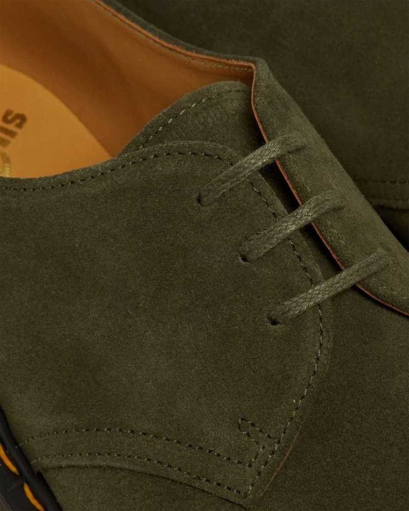 Dr Martens 1461 Buck Suede Oxford Shoes Green | 01HJKVQLT