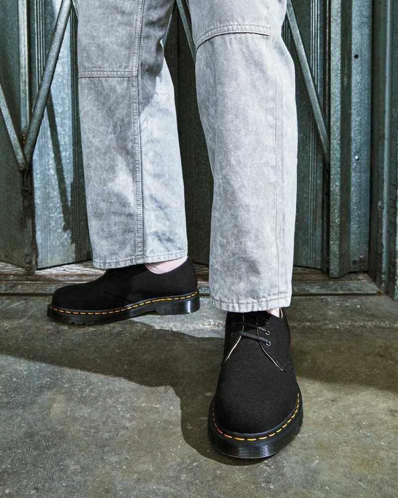 Dr Martens 1461 Canvas Oxford Shoes Black | 84SMOELFX