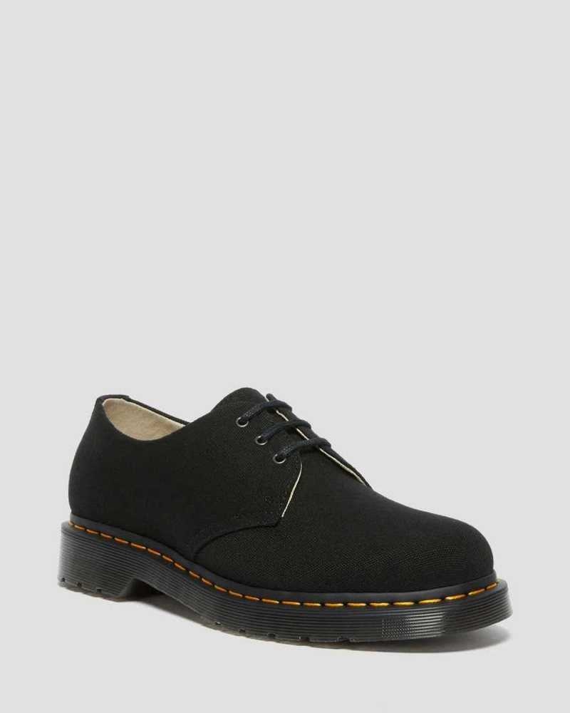 Dr Martens 1461 Canvas Oxford Shoes Black | 84SMOELFX