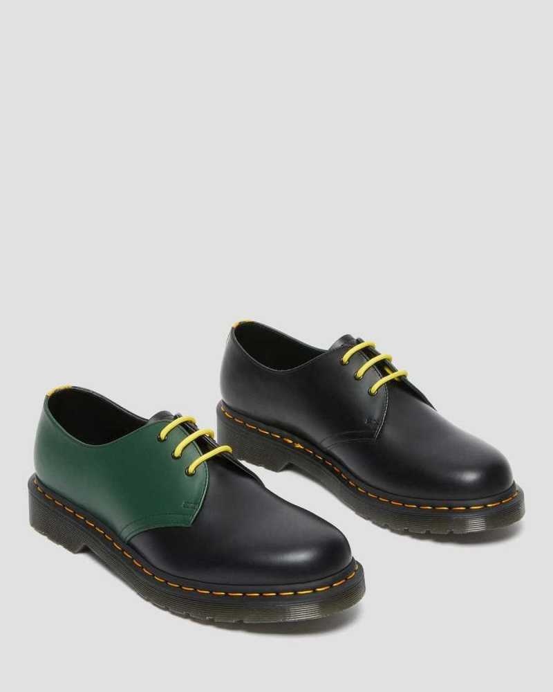 Dr Martens 1461 Contrast Smooth Leather Oxford Shoes Black | 08EKJRVXH