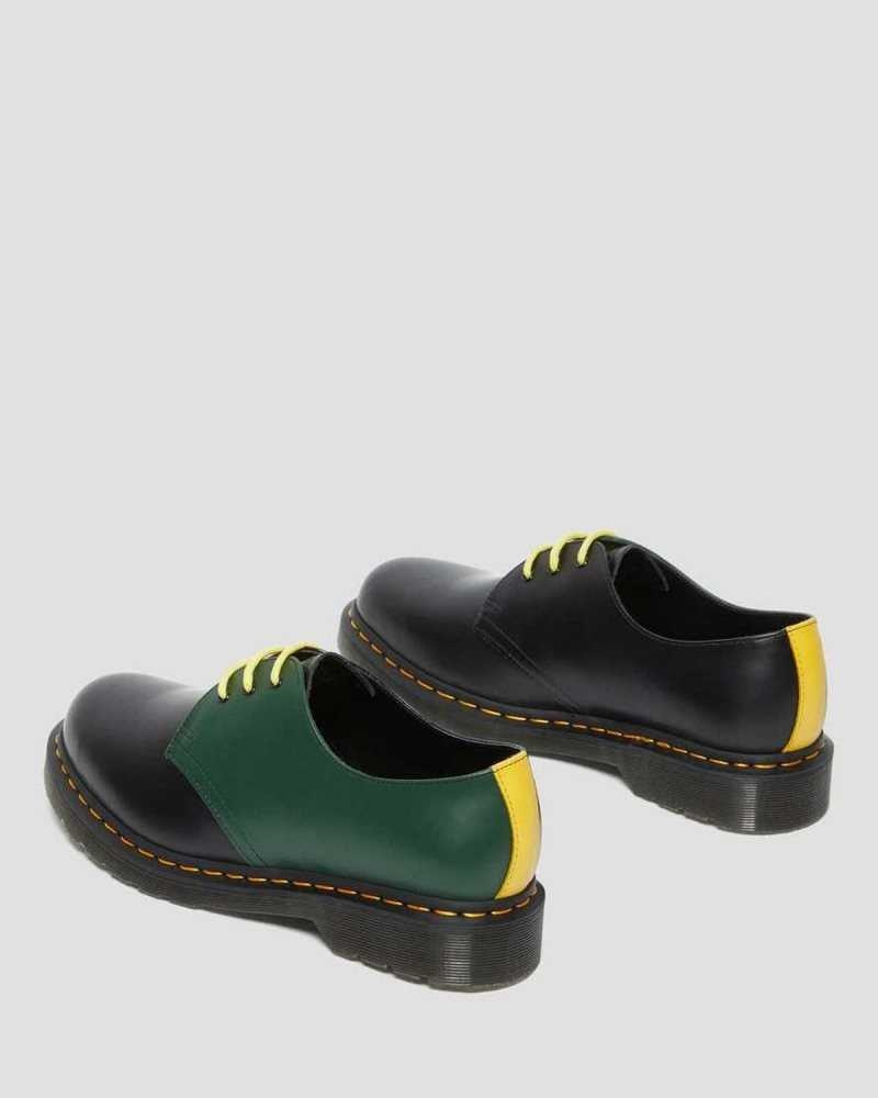 Dr Martens 1461 Contrast Smooth Leather Oxford Shoes Black | 08EKJRVXH