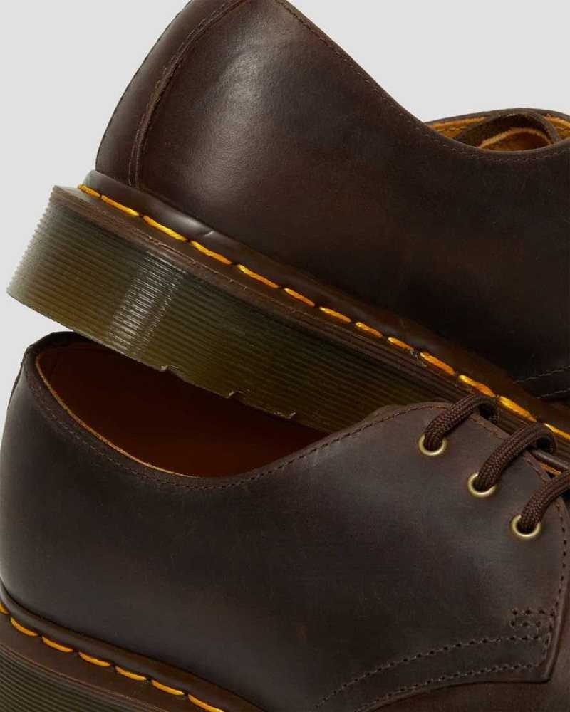 Dr Martens 1461 Crazy Horse Leather Oxford Shoes Brown | 84MYTUNFZ