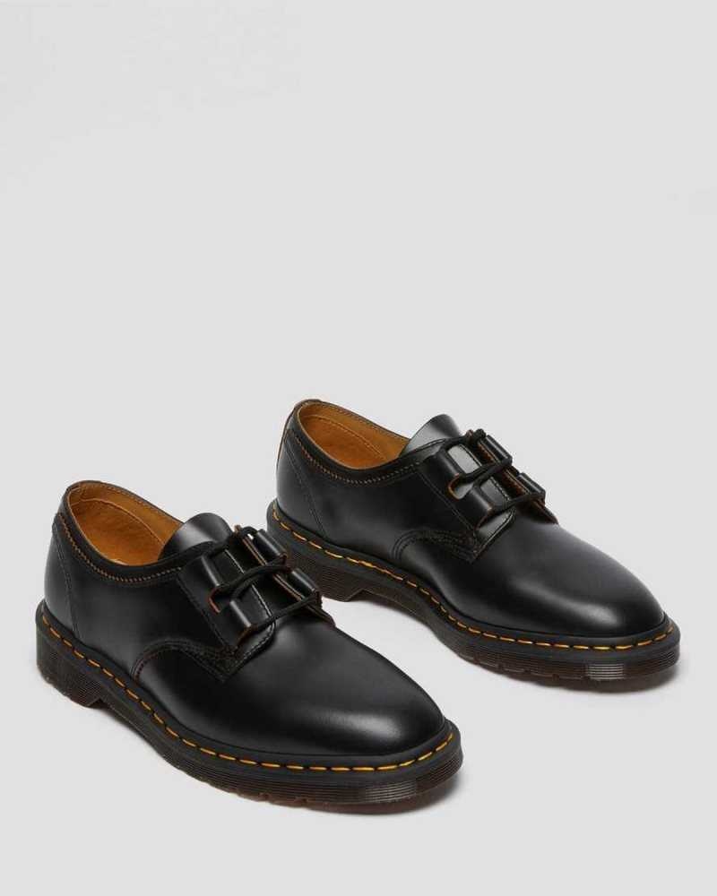 Dr Martens 1461 Ghillie Leather Oxford Shoes Black | 19OAVJUYG