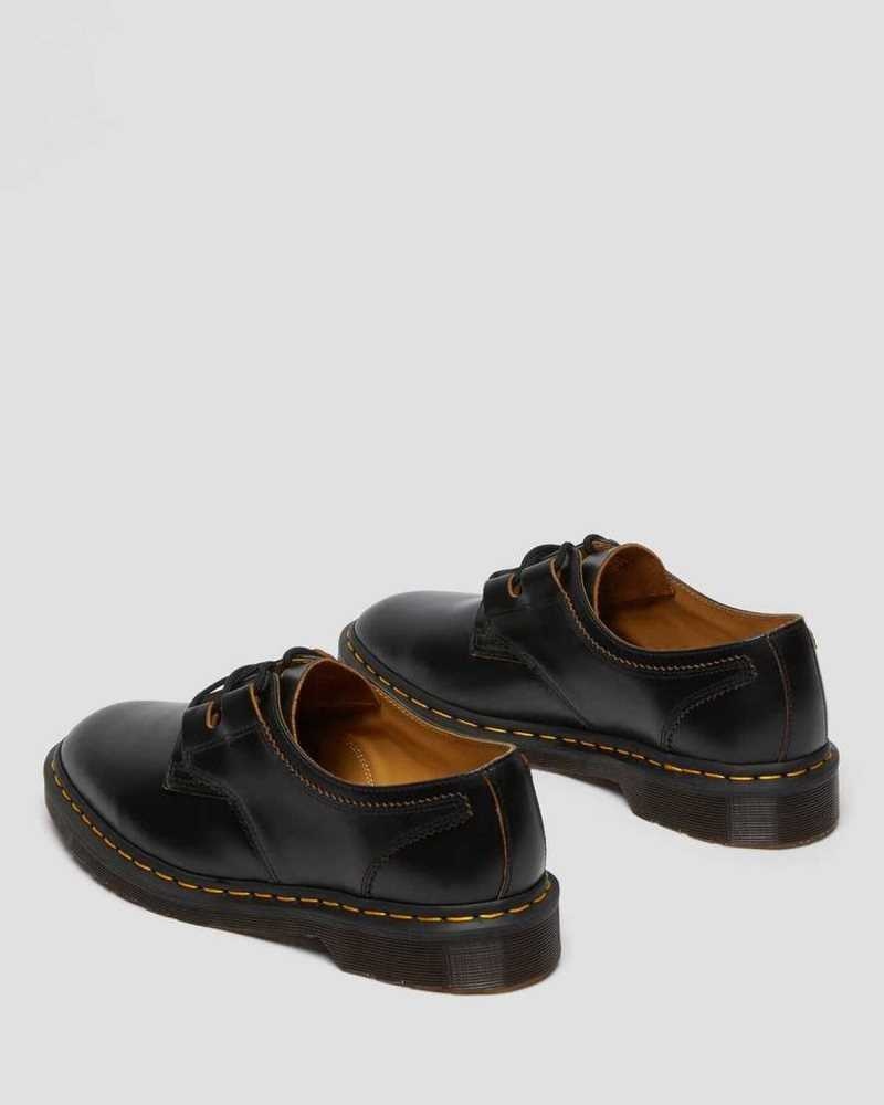 Dr Martens 1461 Ghillie Leather Oxford Shoes Black | 19OAVJUYG