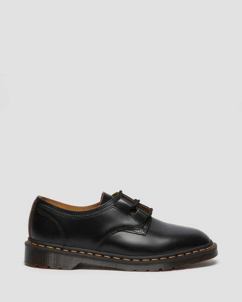 Dr Martens 1461 Ghillie Leather Oxford Shoes Black | 19OAVJUYG