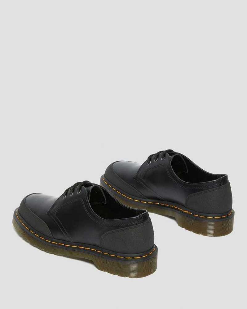 Dr Martens 1461 Guard Panel Leather Oxford Shoes Black | 79IJXPWVD