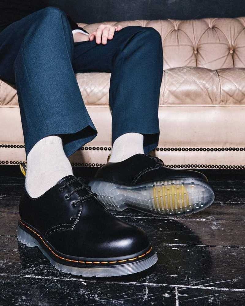 Dr Martens 1461 Iced Smooth Leather Oxford Shoes Black | 72OYTHUMC