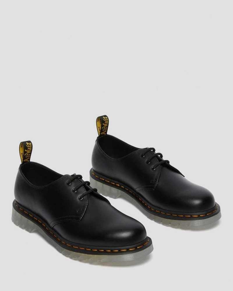 Dr Martens 1461 Iced Smooth Leather Oxford Shoes Black | 72OYTHUMC