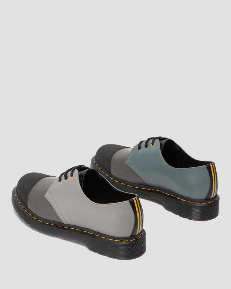 Dr Martens 1461 London Smooth Leather Oxford Shoes Black / Grey | 19JRYEPHN