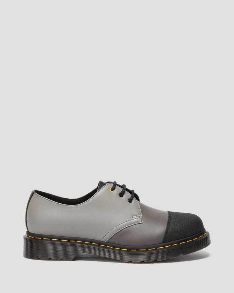 Dr Martens 1461 London Smooth Leather Oxford Shoes Black / Grey | 19JRYEPHN