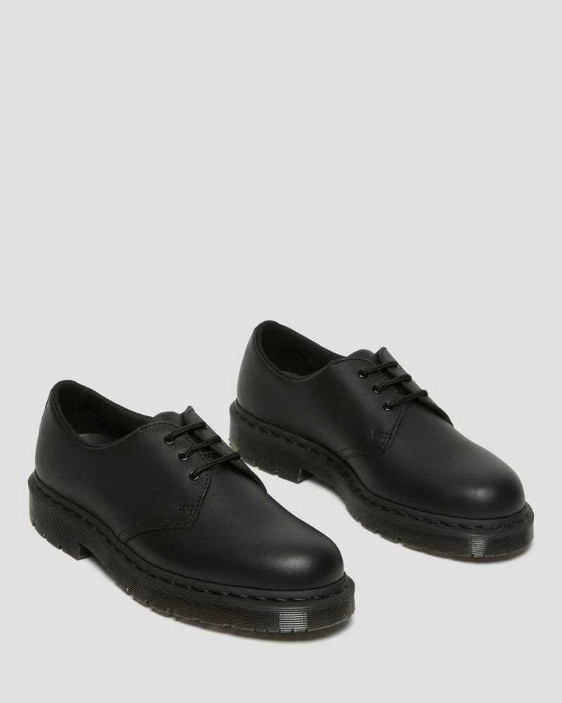 Dr Martens 1461 Mono Slip Resistant Oxford Shoes Black | 73BZTQXUW