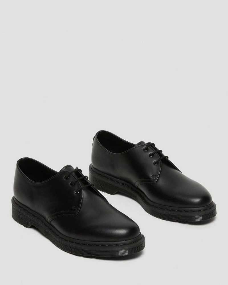 Dr Martens 1461 Mono Smooth Leather Oxford Shoes Black | 90CTWHXKO