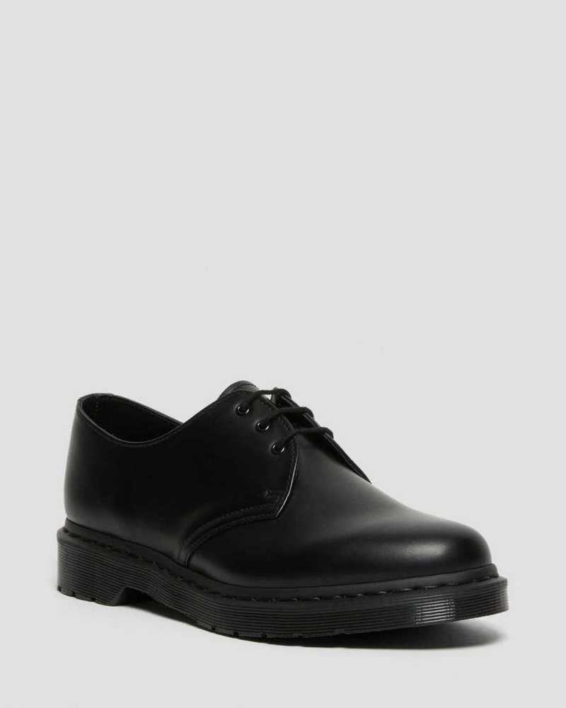 Dr Martens 1461 Mono Smooth Leather Oxford Shoes Black | 90CTWHXKO