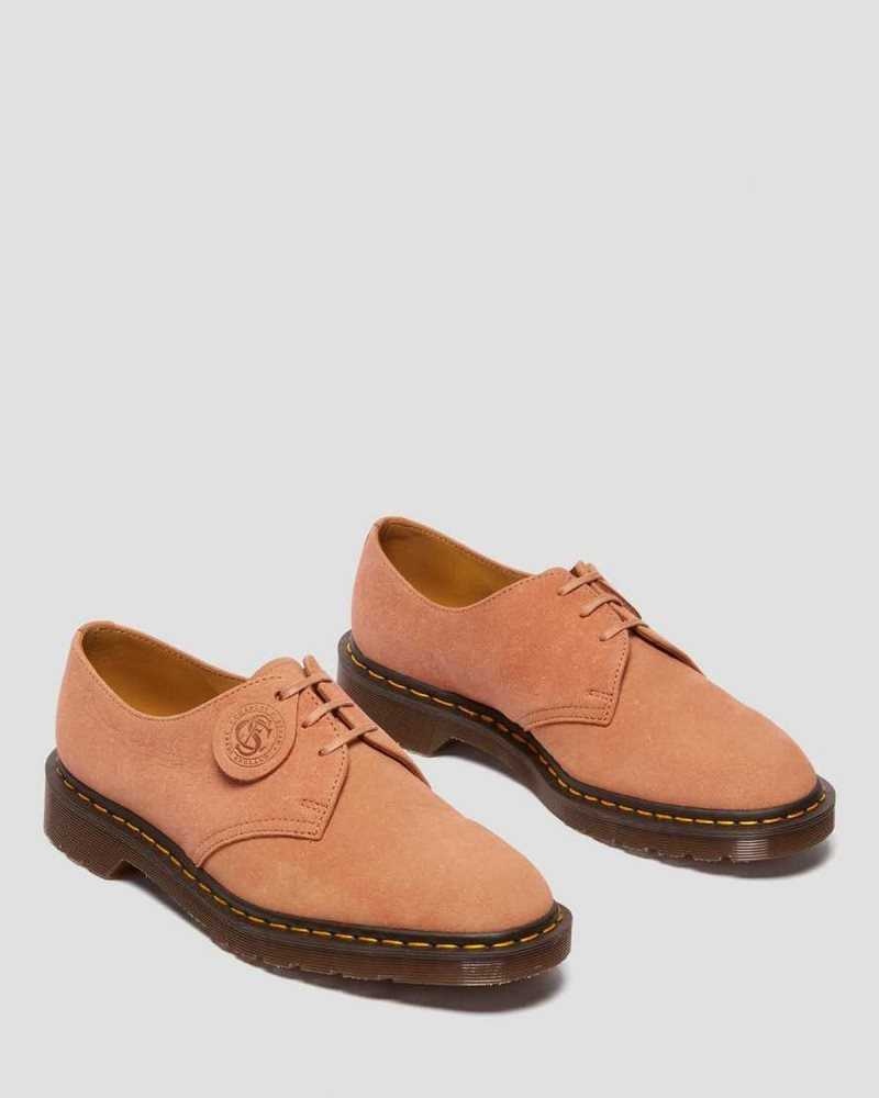 Dr Martens 1461 Nubuck Leather Oxford Shoes Pink | 85ZENTMYO