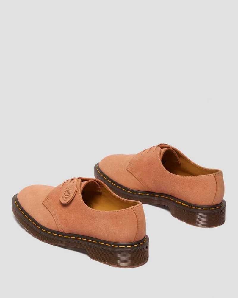 Dr Martens 1461 Nubuck Leather Oxford Shoes Pink | 85ZENTMYO