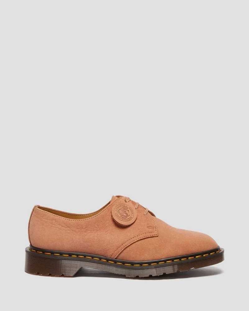 Dr Martens 1461 Nubuck Leather Oxford Shoes Pink | 85ZENTMYO