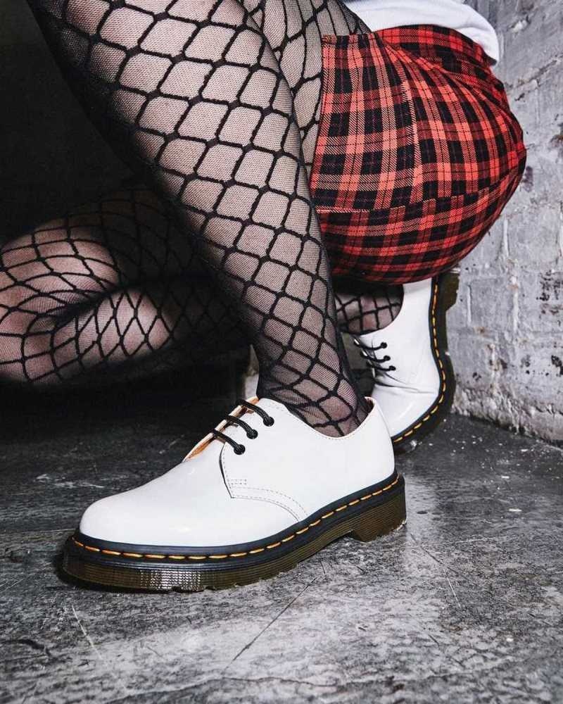 Dr Martens 1461 Patent Leather Oxford Shoes White | 20TZOIUCG