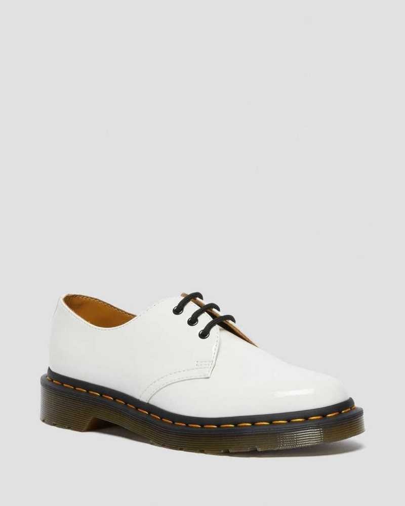 Dr Martens 1461 Patent Leather Oxford Shoes White | 20TZOIUCG