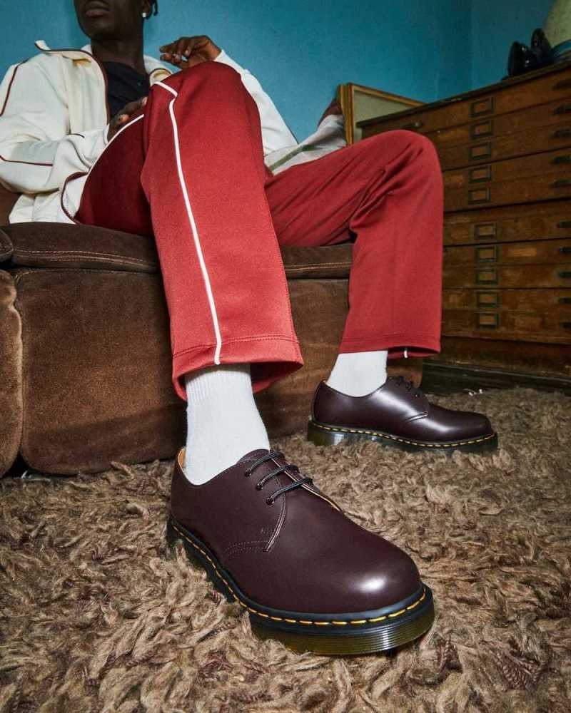 Dr Martens 1461 Smooth Leather Oxford Shoes Burgundy | 26EWIOHXR