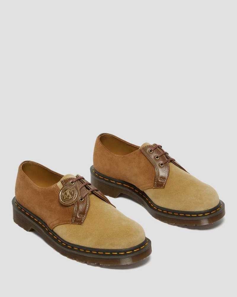 Dr Martens 1461 Suede Oxford Leather Shoes Dark Brown | 26GEANRBH