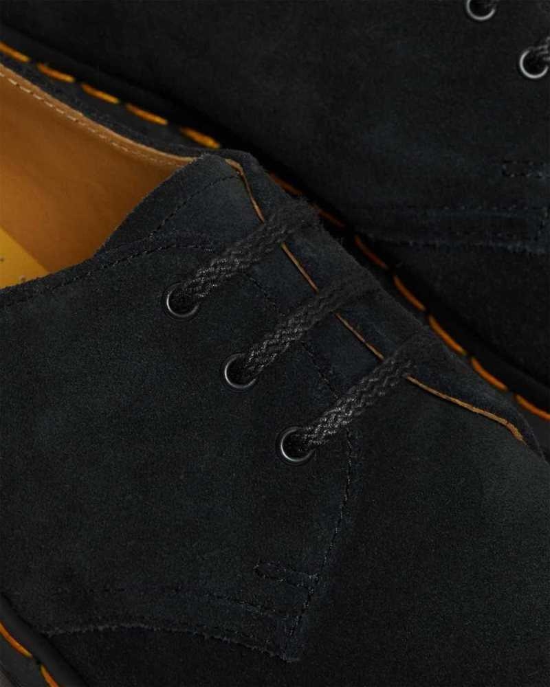 Dr Martens 1461 Suede Oxford Shoes Black | 18EQJHIKT