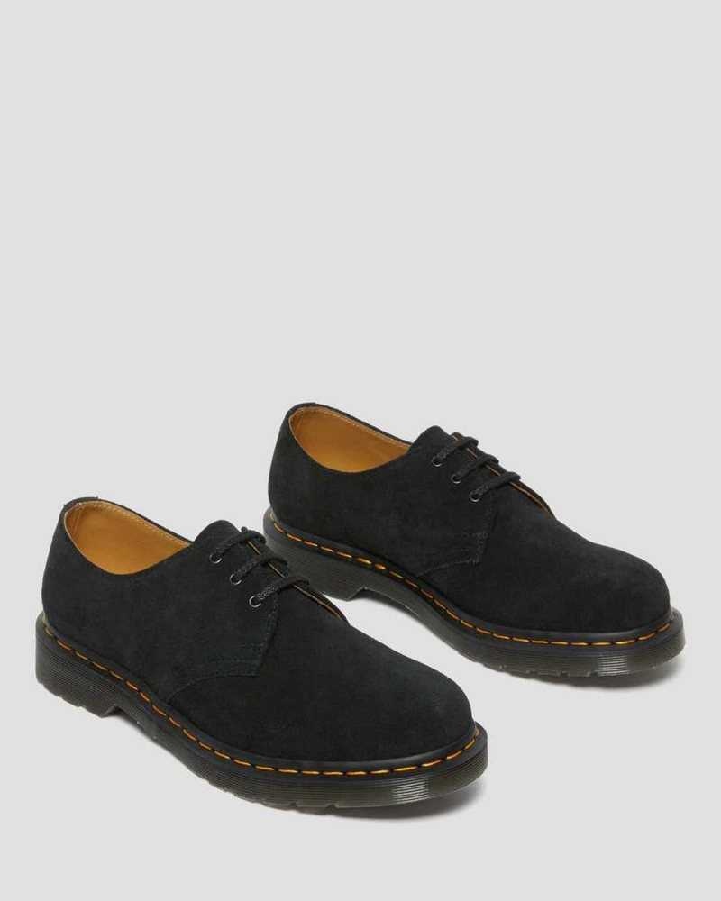 Dr Martens 1461 Suede Oxford Shoes Black | 18EQJHIKT