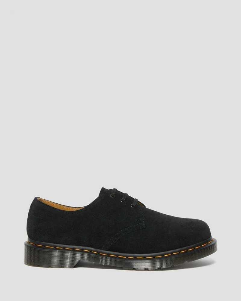 Dr Martens 1461 Suede Oxford Shoes Black | 18EQJHIKT