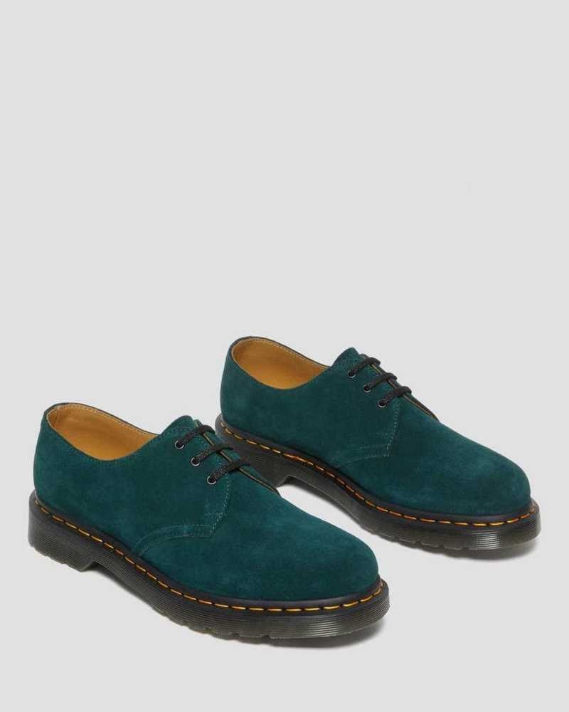 Dr Martens 1461 Suede Oxford Shoes Green | 07UWNZBQY