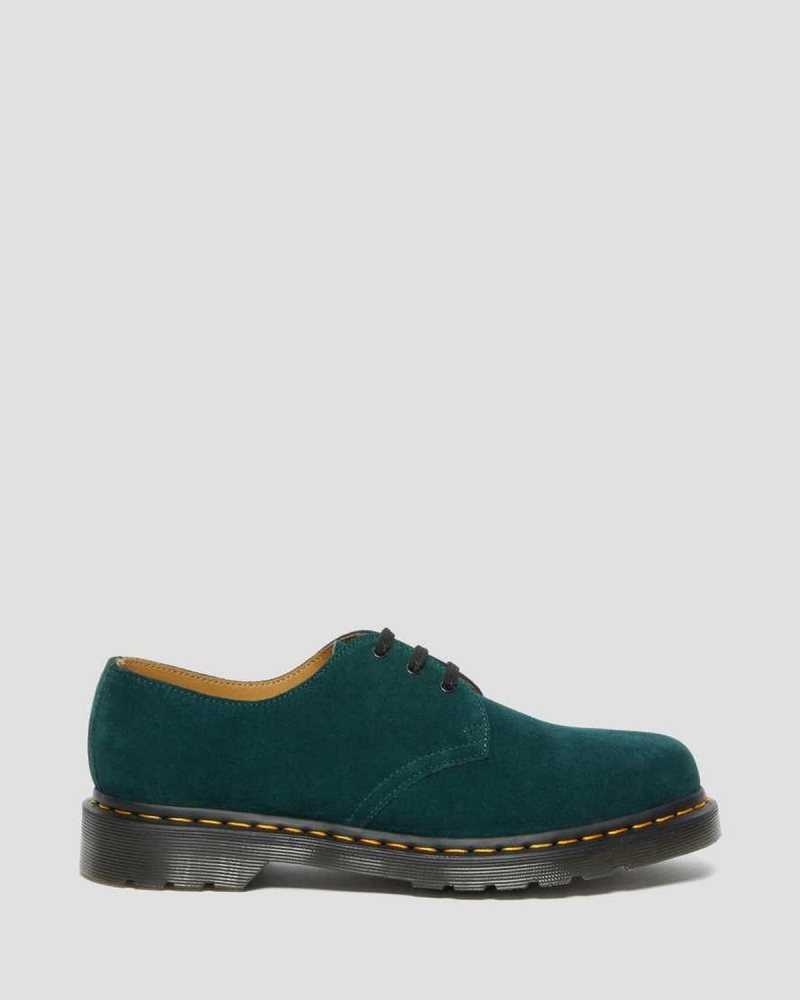 Dr Martens 1461 Suede Oxford Shoes Green | 07UWNZBQY